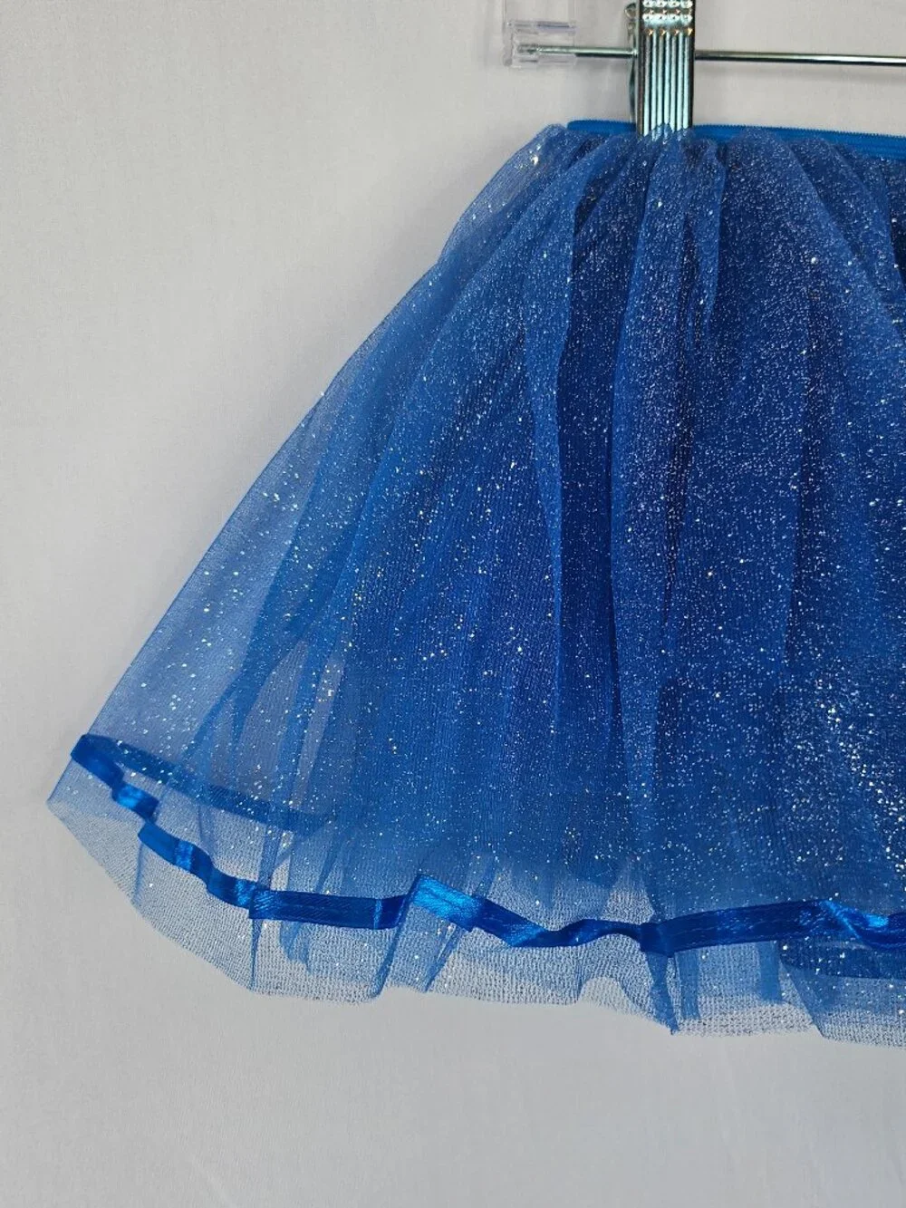 Blue Glitter Tutu Skirt | Halloween Princess Fairy Ballet | Kids Size Med/Lg